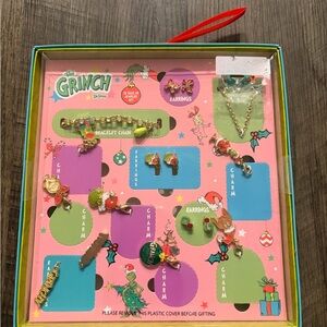 The Grinch Charm Bracelet and Earrings Set 12Day Of Jewelry Set